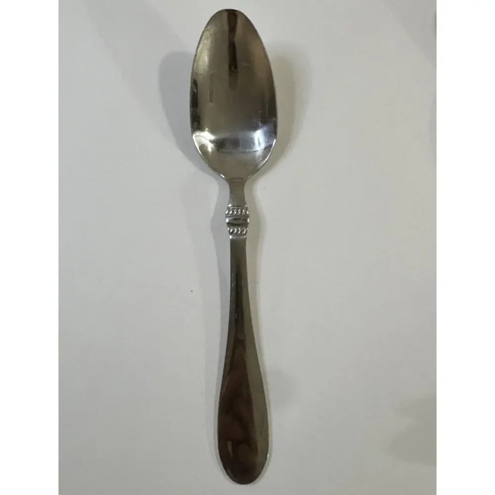 8 Oneida Stainless Avondale Soup TableSpoonsFlatware Rope Bands